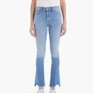 Mother The Rascal Step Fray Jeans Kiss and Make Up Size 27 Retail $238